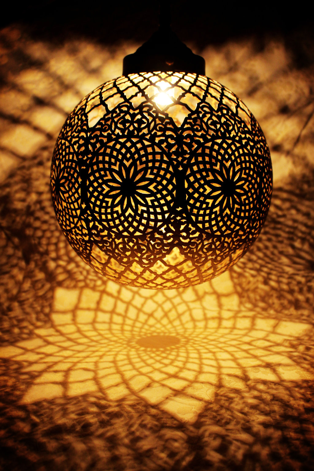 Edle Marokkanische Hängelampe aus Messing