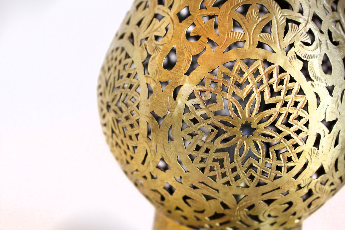 Traditionelle Messing Stehlampe