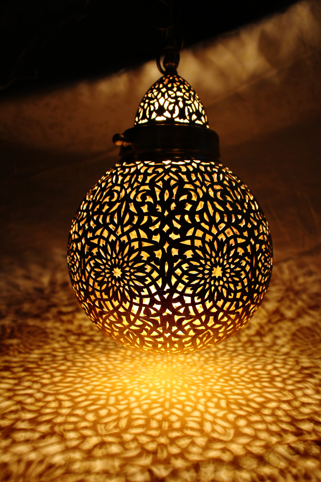 Runde Messing Hängelampe