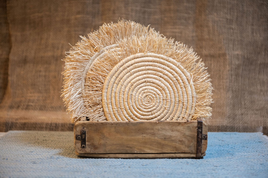 Platzset Raphia mit Fransen