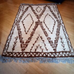 Berber rug white and brown